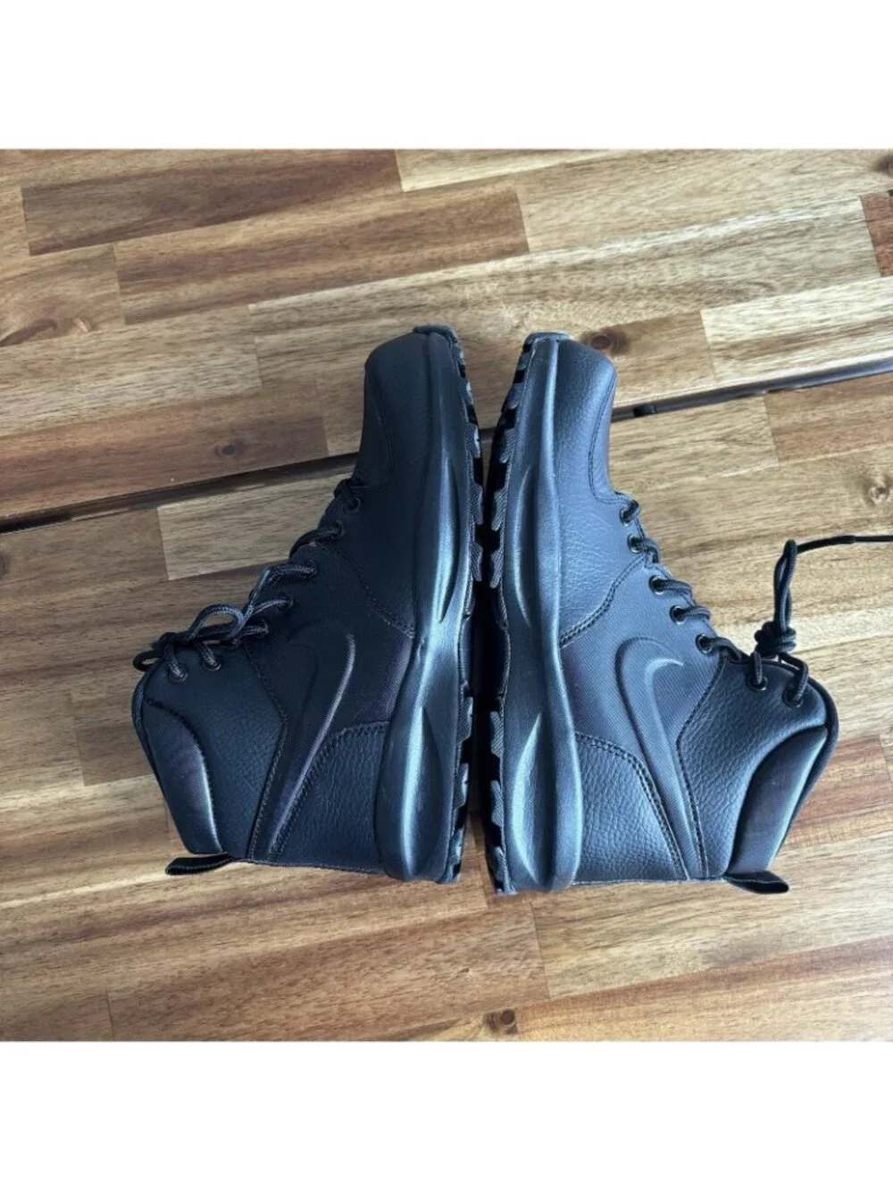 Nike Kids' Manoa Lace Up Hiking Boots Black YOUTH 6Y Big Kid School Casual‎ NEW